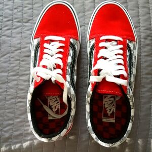 Vans Red Suede Checkerboard Pro Skate